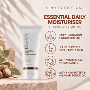 k Phyto Ceutical Skincare Essential Daily Moisturiser 20ml Travel Size at beauty lies within, Bryndwr, Christhcurch, NZ